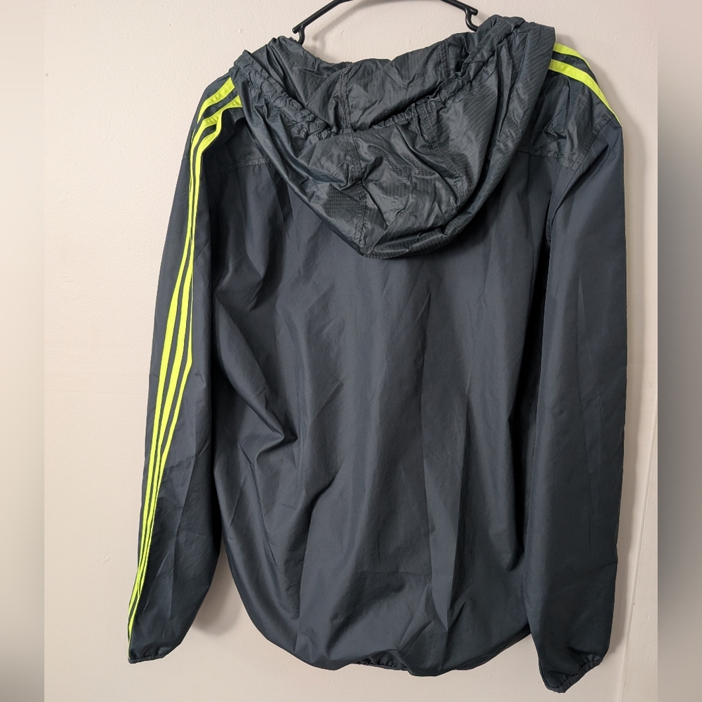 Adidas Men's Quarter‎ Zip Pullover Windbreaker Rain Jacket - Picture 5 of 5